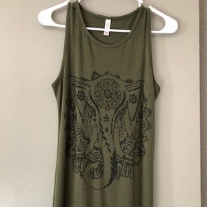Earthy Elephant Maxi Dress